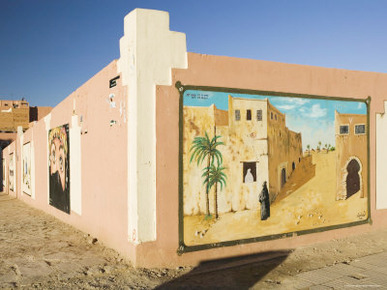 Town Murals, Er Rachidia, Ziz Valley, Morocco